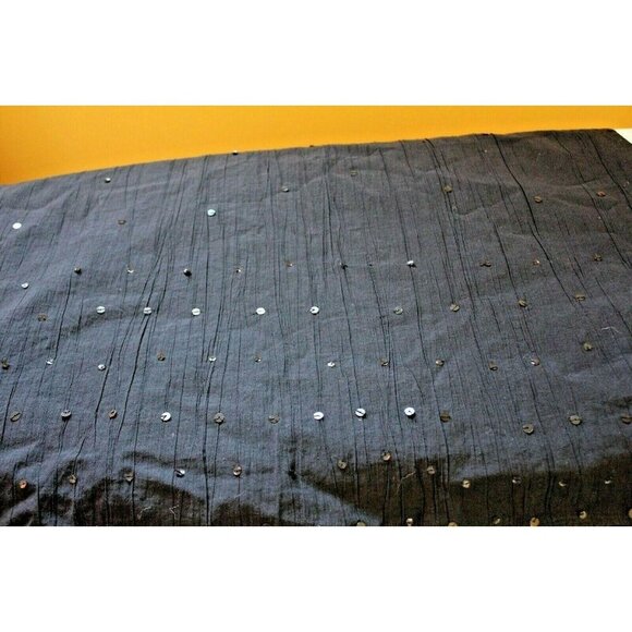 Addition Elle Vintage Crinkle Broomstick Skirt Plus 20 Lagenlook Black Sequin - Picture 5 of 6